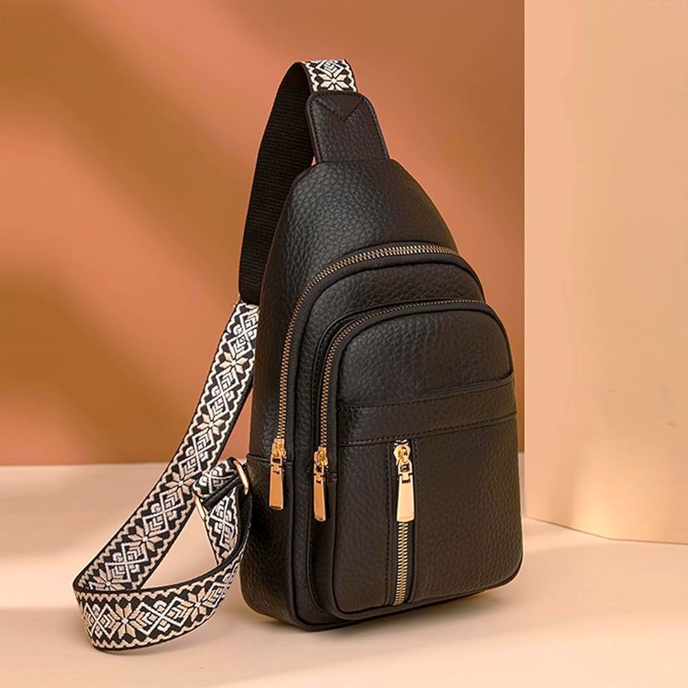 Black very Soft Faux Leather Mini Sling Backpack-NEW
Great faux leather!